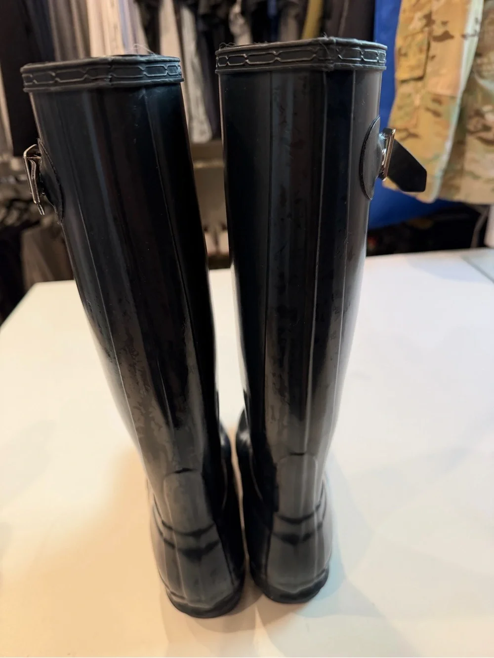 Hunter Women’s Navy Tall Rain Boots